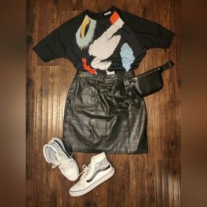 Zara Graffiti Print Top